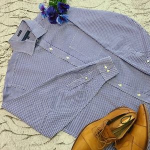 Tommy Hilfiger Blue Checked Casual Dress Shirt